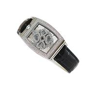 BESPORTBLE Reloj de Pulsera para Mujer Moda Retro Cuero Resistente al Agua Gemas para Estudiantes Diseño Floral