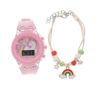 BESPORTBLE Reloj Electrónico Luminoso De Diseño De Unicornio Pulsera De Silicona Cómoda para Jugar Exteriores y Aprender Contar