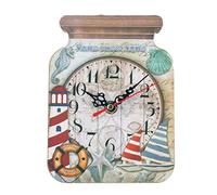 BESPORTBLE Reloj Retro De Madera Estilo Europeo Forma De Botella Creativo para Colgar La Pared Hogar Dormitorio Bar Decoración Reloj Pared Madera Vintage Creativo