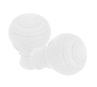 BESPORTBLE Remates para Barras de Cortina 2 Piezas Decorativos de Plástico para Extremos de Barra de Cortina Ventana Tope Decorativo Resistente y Fácil Instalación