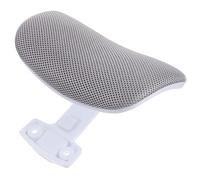 BESPORTBLE Reposacabezas Ajustable para Silla Oficina Cojín Ergonómico para Cuello y Cabeza Accesorio Soporte Cervical para Sillas de Escritorio Diseño Curvo Cómodo Color Gris Plata y Blanco