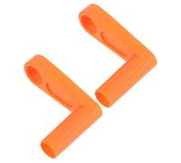 BESPORTBLE Repuesto 2 Manijas de Carrete de Manguera de Jardín Naranja, Mango Ergonómico para Enrollado Suave, Accesorio Resistente para Montaje en Pared y Carrito, Control Fácil en Riego