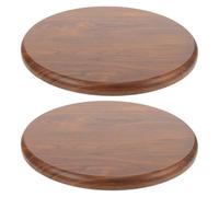 BESPORTBLE Repuesto de Asiento Redondo para Taburete de Bar 29 Cm Madera Maciza Absorción de Impactos para Hogar y Restaurante Kit 2 Piezas Marrón