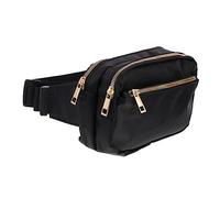 BESPORTBLE Riñonera de Nailon Negra para Mujer Ajustable, Bolsa de Cinturón Deportiva Compacta para Ciclismo y Senderismo, Riñonera Portátil Ligera Adecuado para Viajes y Uso al Aire Libre