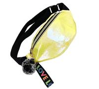 BESPORTBLE riñonera Deportiva Amarillo para Mujeres riñonera para Correr riñonera holográfica señoras Bolso de niña Bolsa de Chaleco para Correr Bolsas de Basura Brillantes Yellow