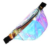 BESPORTBLE Riñonera Transparente Holográfica Bandolera Unisex para Playa y Conciertos Diseño Duradero