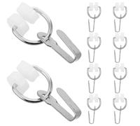 BESPORTBLE Rodillos para Rieles de Cortinas de Caravana 50 Piezas Ganchos Metálicos y Ruedas Silenciosas para Clips de Nylon Accesorios Ligeros para Ventanas de Autocaravana Deslizadores