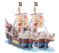 BESPORTBLE Rompecabezas 3D Barco Pirata de Papel 2 Juegos Kit de Construcción Adultos, Modelo DIY Educativo de 1891-z Q Versión, Decoración Escritorio, Juego Didáctico de Rompecabezas