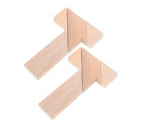 BESPORTBLE Rompecabezas de Madera para Niños 2 Piezas Diseño Único y Elegante, Material Madera Color Caqui, Juguete Educativo para Habilidades Matemáticas en Escritorios y DIY