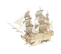 BESPORTBLE Rompecabezas De Modelo De Barco Decoración Inspirada En El Océano Modelos De Barcos De Madera Decoración del Océano