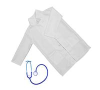 BESPORTBLE Ropa Disfraz Bata Blanca y Estetoscopio Kit De Herramientas Para Aprendizaje y Entretenimiento