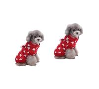 BESPORTBLE Ropa Navideña para Mascotas Disfraz Cálido para Perros Abrigo De para Perros Ropa para Mascotas Suministros para Mascotas Suéter para Perros 2 Uds
