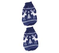 BESPORTBLE Ropa para Cachorros Abrigo para Perros Pequeños Ropa De Suéter Navideño para Mascotas Ropa Festiva para Mascotas 2 Uds