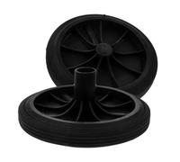 BESPORTBLE Ruedas para Bote de Basura de Exterior 80-240l, Repuesto Resistente y Silencioso Eje Sólido, Juego de 2 Ruedas Aplicables para Contenedores de Basura, Accesorio Práctico