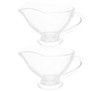 BESPORTBLE Salsera y Jarra para Salsa 215Ml de Vidrio Asa Apta para Lavavajillas para Fiestas de Cumpleaños y Meriendas Fácil de Manejar