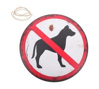 BESPORTBLE Señal Rústica de Prohibido el Acceso para Perros de Madera