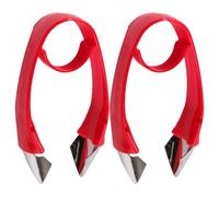 BESPORTBLE Separador de Tallos para Fresas y Piña, Herramienta de Cocina 2 Piezas, Acero Inoxidable y Plástico, Tamaño 9.5x2 Cm, Removedor Práctico para Frutas y Verduras, Utensilio