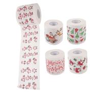 BESPORTBLE Servilletas Navideñas Desechables 5 Rollos Artículos Para Fiestas Decoración Festiva