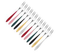 BESPORTBLE Set de 12 Tenedores de Acero Inoxidable para Frutas y Postres Diseño Robusto y Elegante para Banquetes Hogares y Eventos Sociales