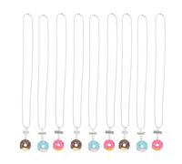 BESPORTBLE Set de 9 Collares de Amistad Colgante de Dona, Aleación Cómoda y Delicada para Obsequio Original entre Mejores Amigos
