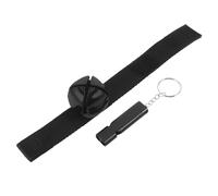 BESPORTBLE Silbato y Campanas para Osos al Aire Libre, Set de Supervivencia Portátil Resistente al Agua, Color Negro, Equipo de Seguridad para Senderismo, Camping y Montañismo