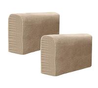 BESPORTBLE Silla de Brazos Sofá Reposabrazos Cubierta Estiramiento Sillón Funda Protectora Elástica Oficina en Casa Reclinable Sofá Loveseat Tela Protectora 2 Piezas (Marrón Claro)