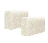 BESPORTBLE Silla de Brazos Sofá Reposabrazos Cubierta Estiramiento Sillón Funda Protectora Elástica Oficina en Casa Reclinable Sofá Loveseat Tela Protectora 2 Piezas ( Arroz)