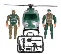BESPORTBLE Soldados Miniatura con Helicóptero de Juguete Militar Figuras de Soldados Plástico para Batalla y Recreación Modelo Realista para Desarrollo Cognitivo y Interactivo Familiar