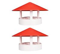 BESPORTBLE Sombrerete de Chimenea 50-110 MM de PVC, Tapa de Ventilación para Tubos, Montaje sin Herramientas, Uso en Techos, Pack 2 Unidades