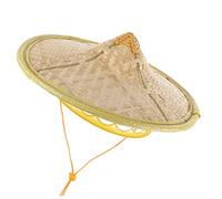 BESPORTBLE sombrero de bambú gorro hombre chapeus homem chapéu homem Sombrero para mujeres oriental accesorios para disfraces de ninjas sombrero de samurái de Japón tejido de bambú Khaki