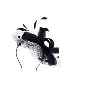 BESPORTBLE Sombrero de Lazo para Mujer de Fabricado Material de Malla y Gasa para Eventos de Cosplay Vintage Incluye Plumas y Decoración de Accesorios Cabello Que Combinan Moda y Tradición