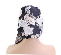 BESPORTBLE Sombrero pirata de diadema moda diadema de spa Estirar envoltura Prendas de cabeza sombreros pañuelo de raso elástico accesorios para el cabello gorro turbante Negro