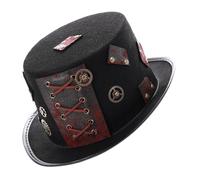 BESPORTBLE Sombrero Steampunk de PU y No Tejida Accesorio Decorativo para Festival y Fiesta de Halloween Unisex