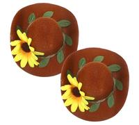 BESPORTBLE Sombreros Decorativos para Botellas de Vino 2 Piezas Fundas Pequeñas de Tela Diseño de Girasol para Fiesta Decoración Temática para Hogar y Celebraciones Festivas