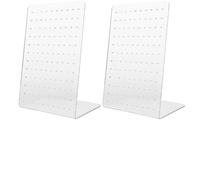 BESPORTBLE Soporte Acrílico Transparente para Pendientes 120 Agujeros Organizador de Pendientes para Niñas Expositor de Joyas Grande 10X65X15 CM Set de 5 Piezas para Exhibición y