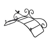 BESPORTBLE Soporte de Manguera de Jardín Negro 38x17 Cm, Estante de Montaje en Pared de Hierro para Almacenamiento Exterior, Colgador Decorativo para Organizar y Evitar Enredos en Jardín