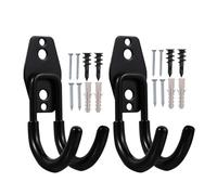 BESPORTBLE Soporte de Manguera de Jardín Resistente de Acero Inoxidable 4 Unidades con Ganchos Metálicos Forma de J Montaje Pared para Exteriores Cobertizo Garaje y Organización de