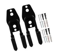 BESPORTBLE Soporte de Manguera de Jardín Resistente para Montaje en Pared 4 Unidades Gancho Metálico en Forma de J Negro con Tornillos Acero Inoxidable Adecuado para Cobertizo Patio y