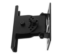 BESPORTBLE Soporte de Pared para Altavoces de Columna de Sonido Negro Estante Corto con Doble Serie de Orificios Compatible con Altavoces Envolventes para Cine Casa y Oficina Optimización