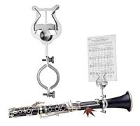 BESPORTBLE Soporte De Partitura Para Clarinete Clip De Hoja De Música De Hierro Sostenedor Duradero Y Portátil Para Instrumentos De Viento Compatible Con Oboe Y Banda De Marcha