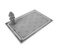 BESPORTBLE Soporte para empapadores, Orinal para Perros de Interior, Soporte para empapadores de Cachorros, Bandeja de Entrenamiento con Poste de Esquina, 41,4 cm × 28,4 cm, Protector de Suelo para