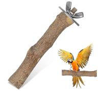 BESPORTBLE Soporte para Pájaros de Madera Natural Superficie Rugosa para Aves Pequeñas, Percha para Loros y Cacatúas, Plataforma de 10 Cm Diámetro 1.5-2.5 Cm, Accesorio para Jaulas de
