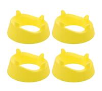 BESPORTBLE Soporte para Pelota de Fútbol y Baloncesto Amarillo 4 Piezas Base Estable para Entrenamiento y Exhibición Deportiva Accesorio para Pateo y Organización en Campo