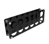 BESPORTBLE Soporte para Vasos de Licor Acrílico Negro 12 Orificios de 38 CM Organizador para Bar y Fiestas Bandeja para Servir Vodka Tequila y Ron Expositor Práctico para Ktv y Eventos