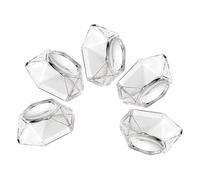 BESPORTBLE Soportes de Acrílico Transparente para Esferas de Cristal 7,5x7,5x2,5 Cm, Base Decorativa Antideslizante, Juego de 5 Unidades para Exhibición de Globos y Muestras en Escritorio