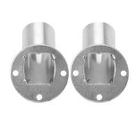 BESPORTBLE Soportes para Barra de Armario Biselados de Acero Inoxidable 90° y Casquillos 2 Unidades Fijación para Pared Resistente Compatibles Baños Dormitorios y Vestidores