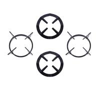 BESPORTBLE Soportes para Estufas de Gas Domésticas de Hierro Negros 4 Piezas 2 Soportes Grandes 2 Pequeños Rejillas Antideslizantes para Wok y Ollas Accesorios para Fogones de Cocina