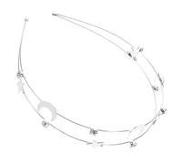 BESPORTBLE Star and Moon Headband Para Mujer Diadema Cómoda y Segura Accesorios De Cabello Elegantes Para Boda Fiesta y Uso Diario Diseño Encantador y Versátil Color Plata