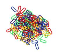 BESPORTBLE Suministros para Pájaros - Ganchos De Plástico C-Clips 100 Piezas De Eslabones De Cadena Arco C Links Juguetes De Aprendizaje para y Mascotas Jaulas De Loro y