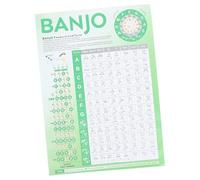 BESPORTBLE Tabla de Acordes de Banjo Grande para Principiantes Póster Portátil de Digitación de Banjo en Papel Herramienta Práctica para Aprender y Practicar en Casa y Estudios Musicales
